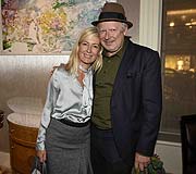 Axel Milberg und Frau Judith Milberg Fiona_Tan Austellungseröffnung  und Vernissage Blossoms in Transformation" im Mandarin Oriental , Munich in München am 24.01.2018 Agency People Image (c) Michael Tinnefeld